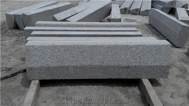 Bush Hammered Granite Kerbstone, G341 Grey Granite Kerbs