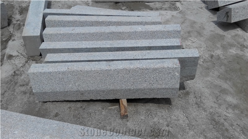 Bush Hammered Granite Kerbstone, G341 Grey Granite Kerbs
