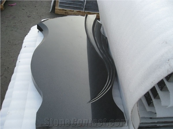 Carved Granite Tombstone,Shanxi Black Granite Monument & Tombstone