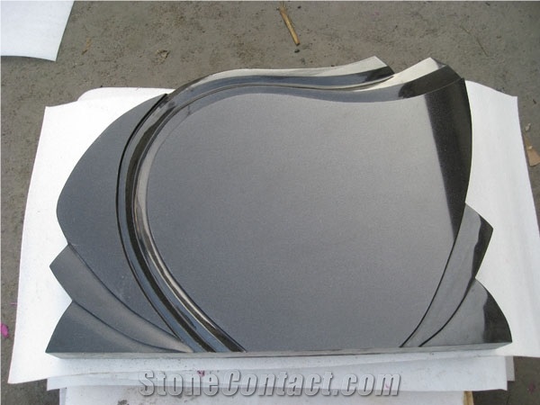 Carved Granite Tombstone,Shanxi Black Granite Monument & Tombstone