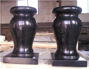 China (Also Called Hebei ) Black Granite Urn, Vase & Bench China (Also Called Hebei ) Black Granite Urn, Vase & Bench