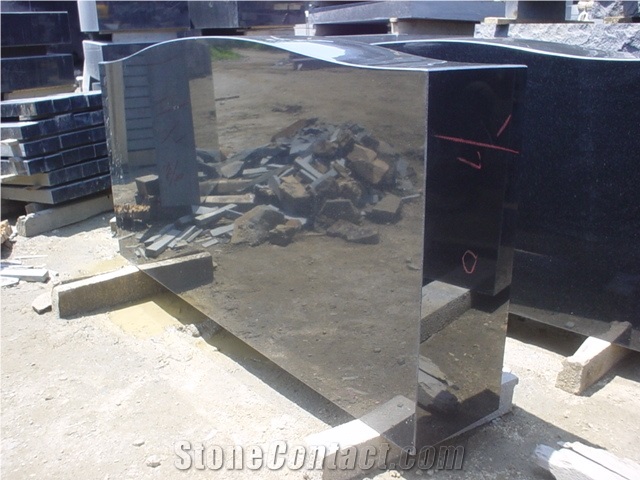 China Black Granite Tombstone for Korean Market,China (Also Called Hebei ) Black Granite Japanese & Korean