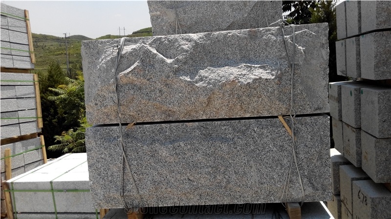 Granite Wall Stone Made in China, G341 Grey Granite Mushroom Stone