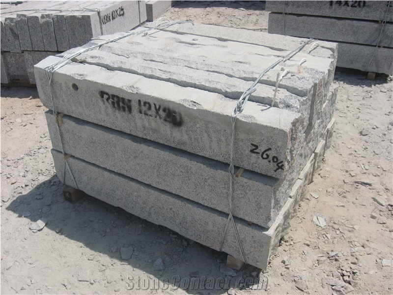 Grey Granite Kerb for Germany Market, G341 Yellow Granite Kerbs