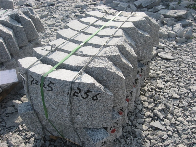 Handwork Curved Kerb,Curved Kerb by Hand, G341 Grey Granite Kerbs