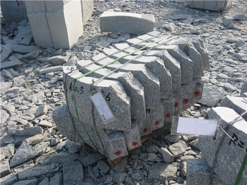Handwork Curved Kerb,Curved Kerb by Hand, G341 Grey Granite Kerbs