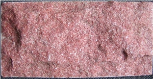 Peach Red Quartzite Mushroom Stone