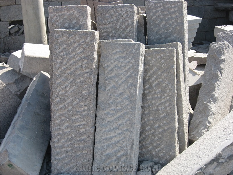 Red Bush Hammered Granite Fence, G354 Red Granite Fence