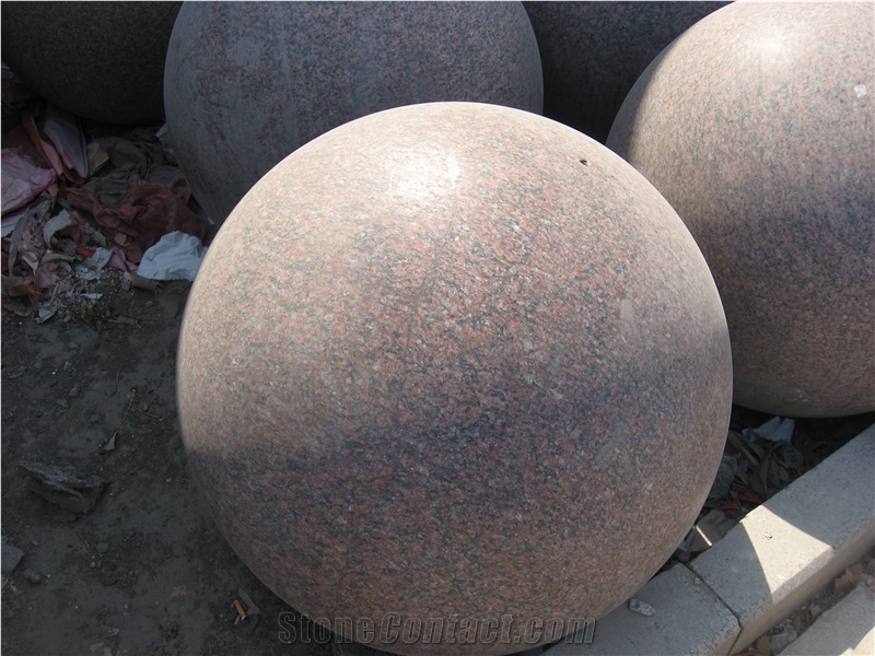 Red Granite Stone Ball,G352 Red Granite Fountain Ball