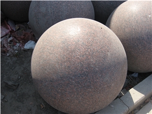 Red Granite Stone Ball,G352 Red Granite Fountain Ball