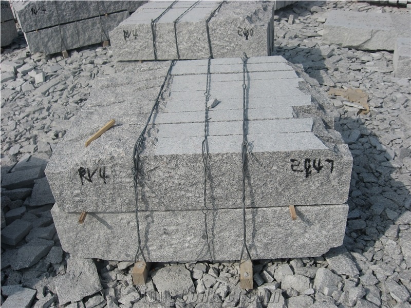 Rv4 Rv2 Granite Kerbstone for Sweden Market, G341 Grey Granite Kerbs
