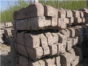 V12 V17 Red Granite Kerbstone for Finland Market, G354 Red Granite Kerbs