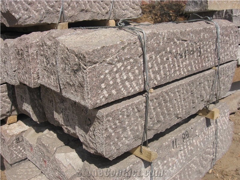 V22 Red Granite Kerbstone for Northern Europe, G354 Red Granite Kerbs