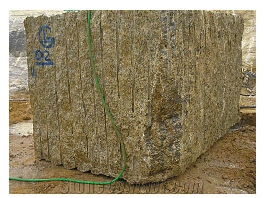 Santa Cecilia Classic Granite Blocks, Giallo Santa Cecilia Granite Block