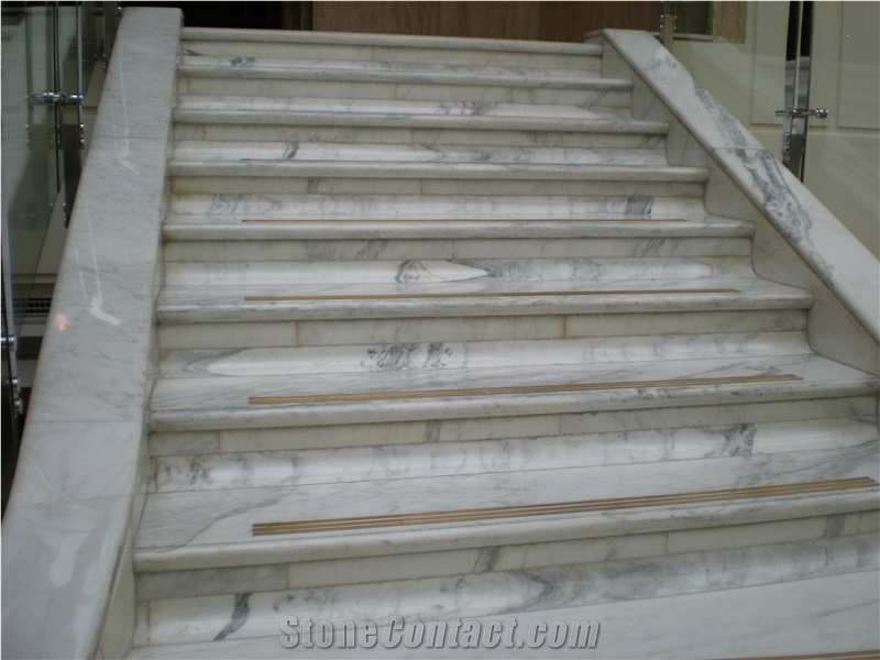Eastern White Marble, Oriental White Marble Stairs & Steps