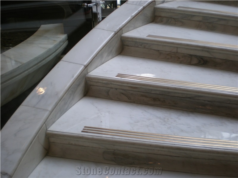 Eastern White Marble, Oriental White Marble Stairs & Steps