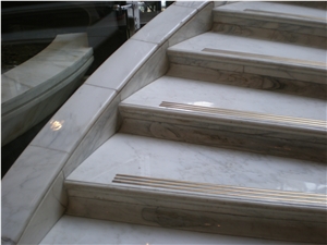 Eastern White Marble, Oriental White Marble Stairs & Steps