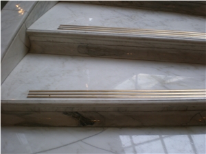 Eastern White Marble, Oriental White Marble Stairs & Steps