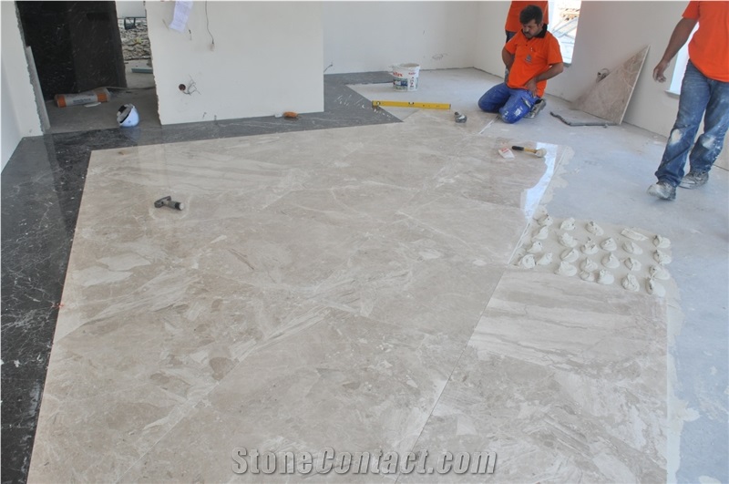 Vizon Beige Marble Slab, Turkey Beige Marble