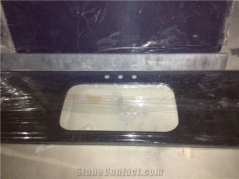Black Pearl Granite Vanity Top/Bathroom Counterops/ Custom Vanities / Bath Tops