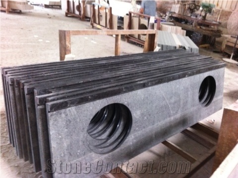 Black Pearl Granite Vanity Top/Bathroom Counterops/ Custom Vanities / Bath Tops