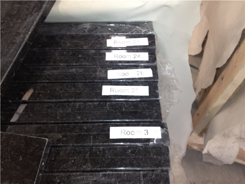 Black Pearl Granite Vanity Top/Bathroom Counterops/ Custom Vanities / Bath Tops