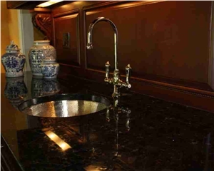 Blue Granite Countertops, Volga Blue Granite Kitchen Countertop,Volga Blue Extra Dark Kitchen Island Tops