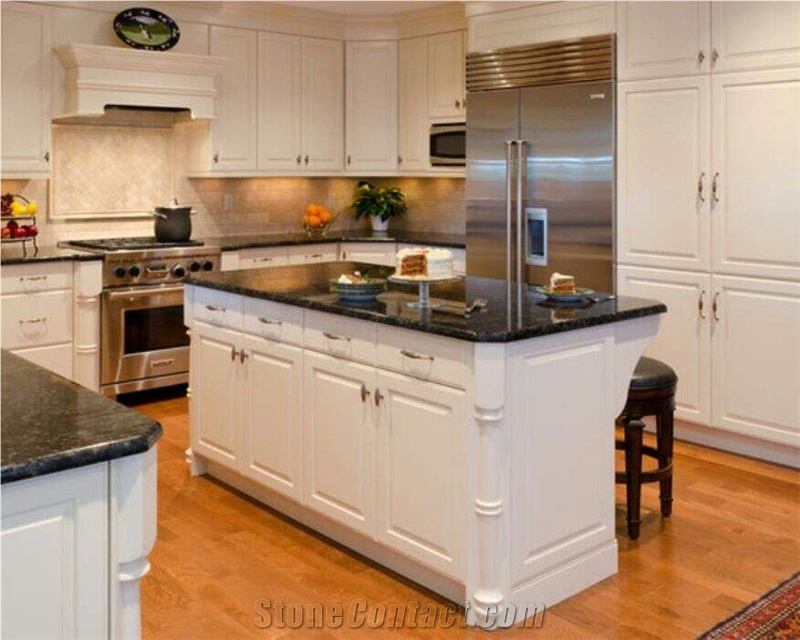 Blue Granite Countertops, Volga Blue Granite Kitchen Countertop,Volga Blue Extra Dark Kitchen Island Tops