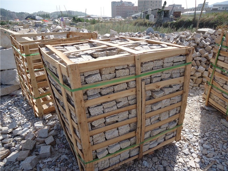 Cobble Stone, Granite Cube Stone, G603 ,G654 ,G682 ,G684 ,G636 Granite Cobble Stone
