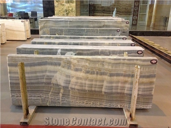 Gray Onyx Slabs & Tiles, China Grey Onyx Slabs & Tiles