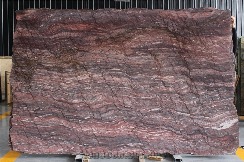 Revolution Wave Quartzite Slabs & Tiles, China Red Quartzite