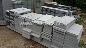 China Light Grey Granite / G603 Granite Tiles, Grey Granite Precast Tile with Holes on the Edge, Grey Granite Precast Tile for Israel Wall Cladding