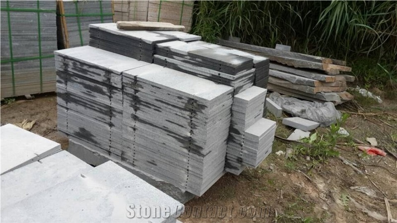 China Light Grey Granite / G603 Granite Tiles, Grey Granite Precast Tile with Holes on the Edge, Grey Granite Precast Tile for Israel Wall Cladding