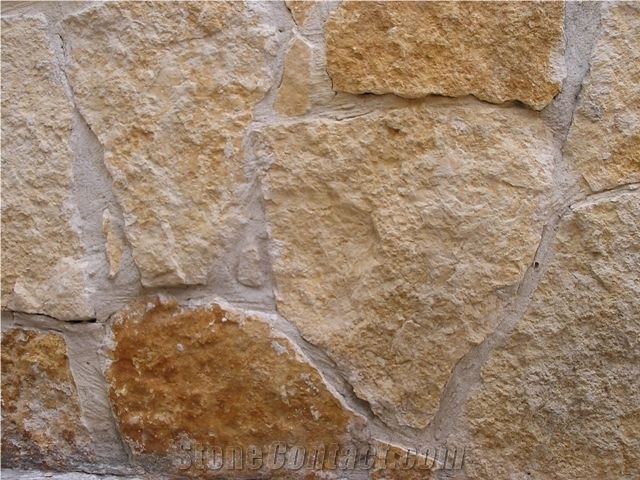 Alamo Gold Fieldstone, Cinnamon Yellow Limestone Building & Walling