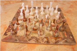Multi Color Onyx Chess Board Set Multi Color Onyx Chess Board Set