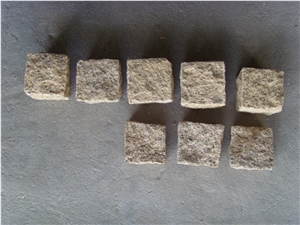 Putian Rust Granite Cobble Stone,Yellow Granite Cube Stone Putian Rust Granite Cobble Stone,Yellow Granite Cube Stone