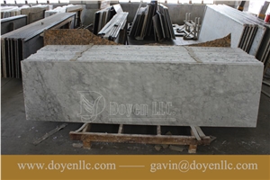 Arabescato Corchia Marble Prefab Kitchen Countertops with Laminated Flat Edges Polished