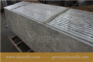 Arabescato Corchia Marble Prefab Kitchen Countertops with Laminated Flat Edges Polished