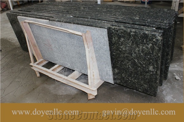 Chinese Butterfly Green Granite Kitchen Counter Tops Project