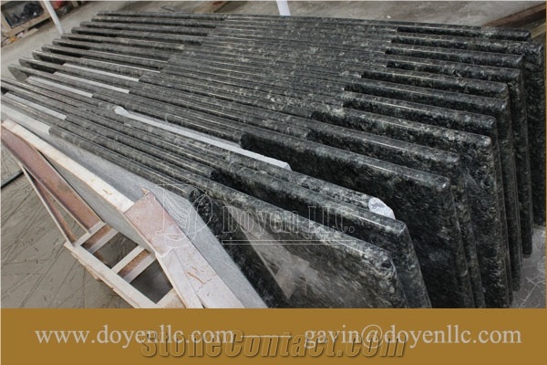 Chinese Butterfly Green Granite Kitchen Counter Tops Project