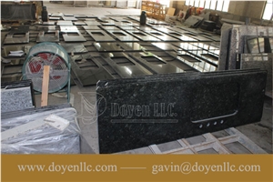 Chinese Butterfly Green Granite Kitchen Counter Tops Project