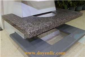 Crystal Grey Quartz Bathroom Vanity Tops Wt Hole Cutout