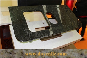Emerald Pearl Granite Bathroom Vanity Top with Sink Holes