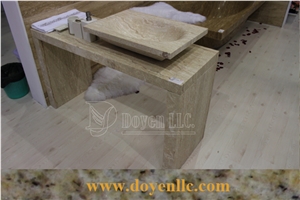Jadite Travertine Bathroom Vanity Top with Marble and Travertine Sinks, Beige Travertine Bathroom Vanity Tops and Granite Sinks Jadite Travertine Bathroom Vanity Top with Marble and Travertine Sinks, Beige Travertine Bathroom Vanity Tops and Granite Sinks