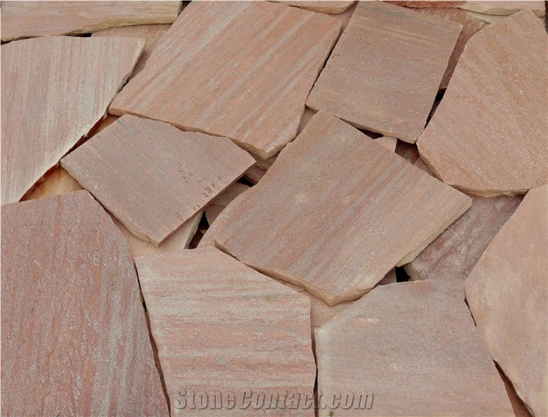 Flagstone Polygonal  Yellow Quartzite Flagstone Hand Cut