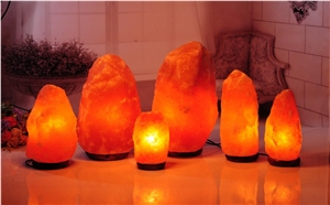 Beautiful Carved Natural Himalayan Rock Crystal Salt Lamp Alabaster Home Decor