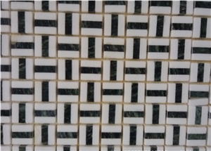 Hot Selling Design Crystal Yellow Onyx Basketweave Mosaic