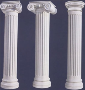 White Marble Roman Column