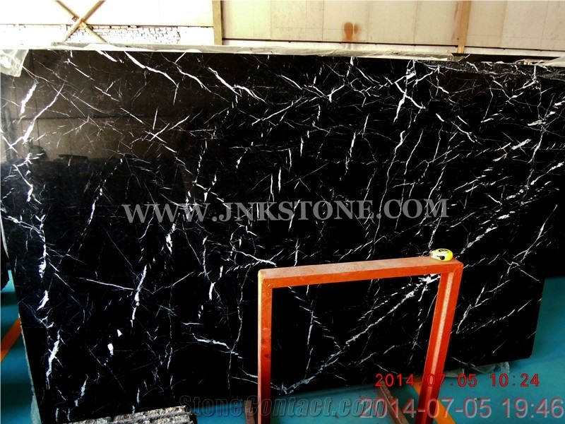 China Marquina Black Marble Slabs & Tiles