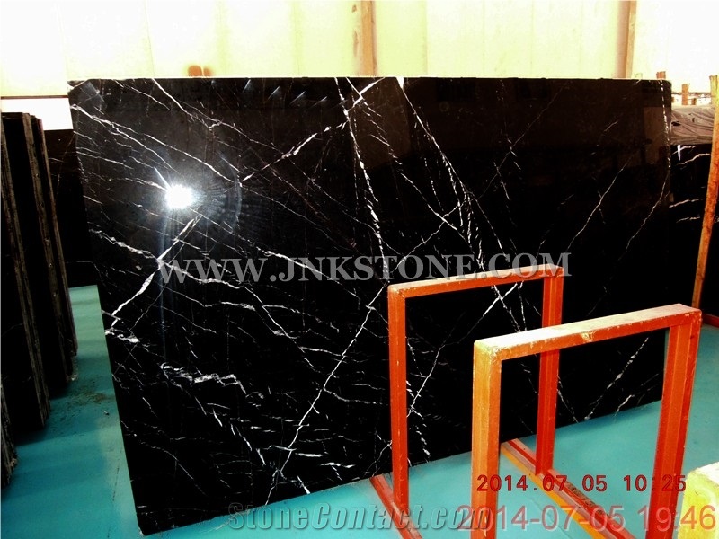 China Marquina Black Marble Slabs & Tiles